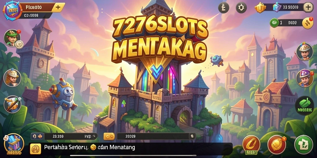 Tampilan gameplay 7276SLOTS yang penuh aksi dan strategi Tower Defense.