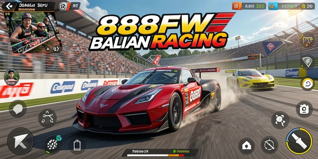 Tampilan seru gameplay balapan di 888FW dengan grafik menawan.