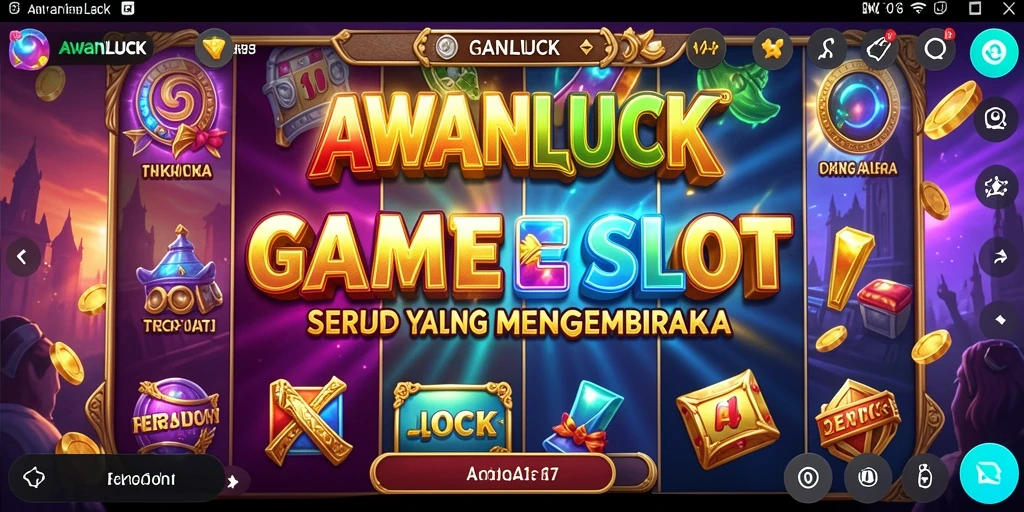 Tampilan gameplay slot yang menarik dan penuh warna di AWANLUCK.