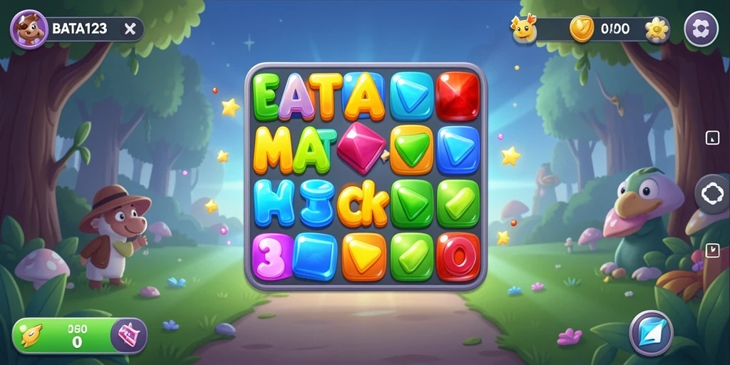 Tampilan gameplay seru dan penuh warna di BATA123.