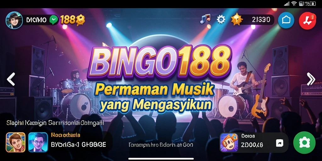Tampilan gameplay BINGO188 dengan interaksi musik yang seru.