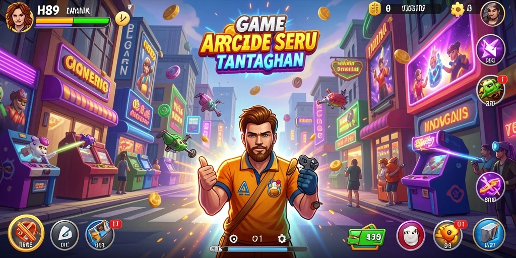 Tampilan dinamis gameplay H89 dengan aksi seru di setiap levelnya.
