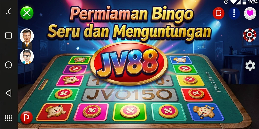 Tampilan gameplay Bingo yang menarik di JV88.