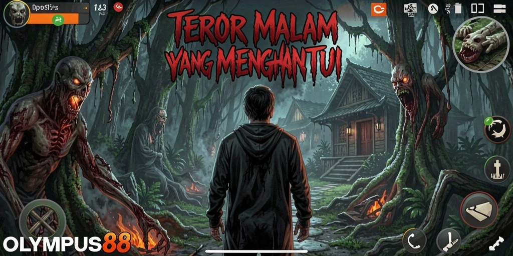 Tangkapan layar OLYMPUS88 menampilkan momen menegangkan di dunia Horror.