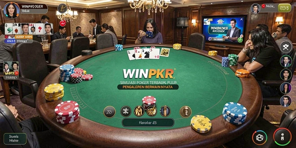 Tampilan menarik dari permainan poker di WINPKR.